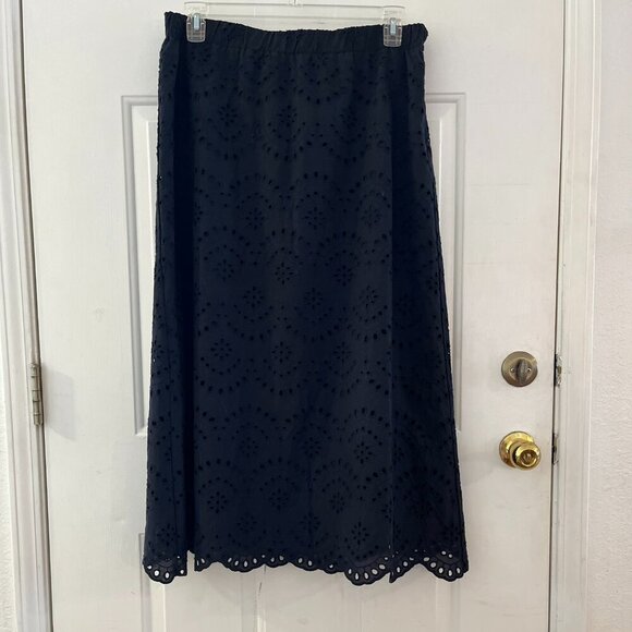 Joie Dresses & Skirts - Joie Woman's Black Eyelet Cotton Summer Boho Festival Maxi Skirt Sz XL